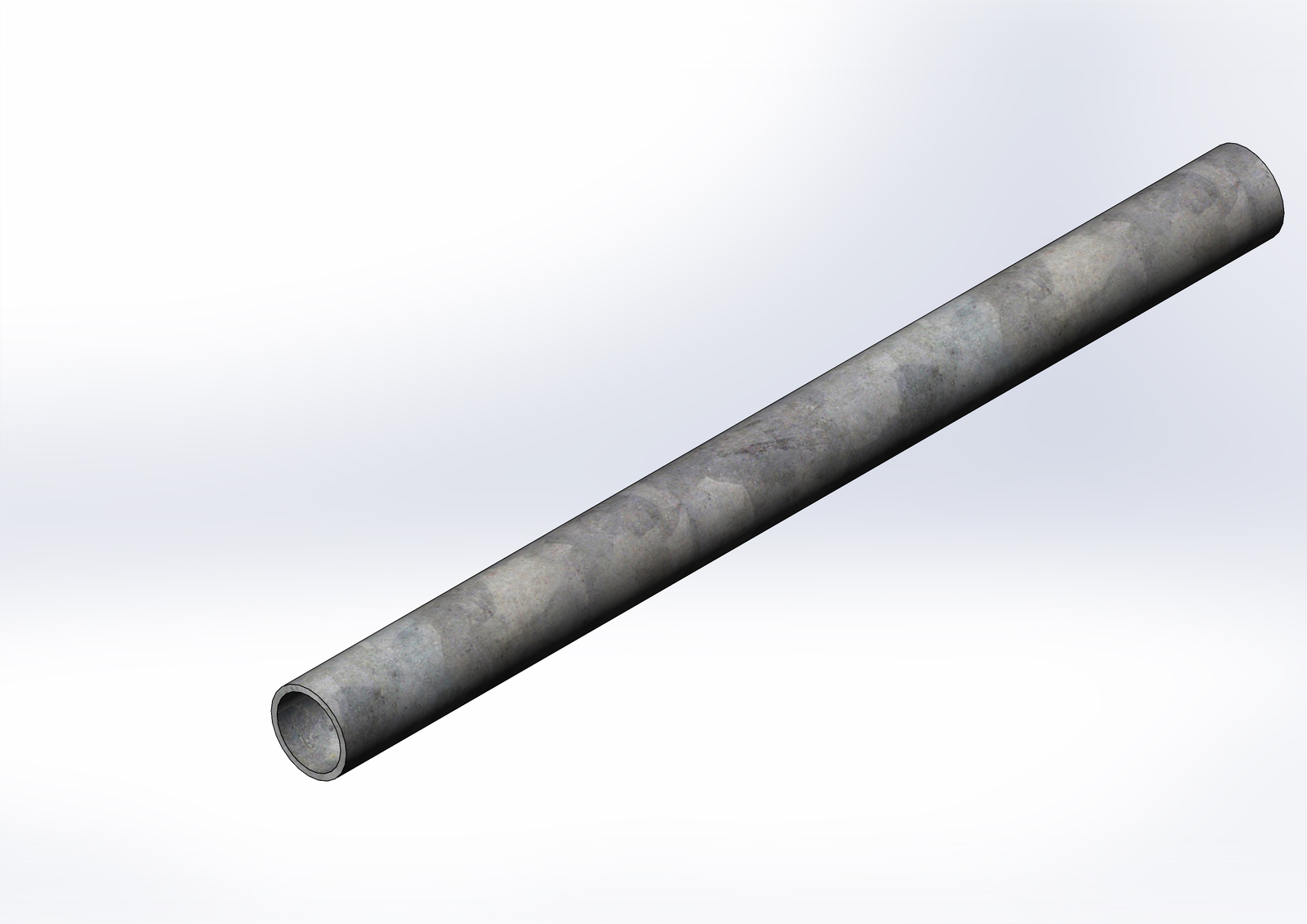 Tube 1"x 420mm galv for Trisort exit area